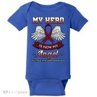 My Hero Is Now My Angel Multiple Myeloma Mm Patient Gift Baby Bodysuit thumb 0