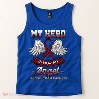 My Hero Is Now My Angel Multiple Myeloma Mm Patient Gift Tank Top thumb 2