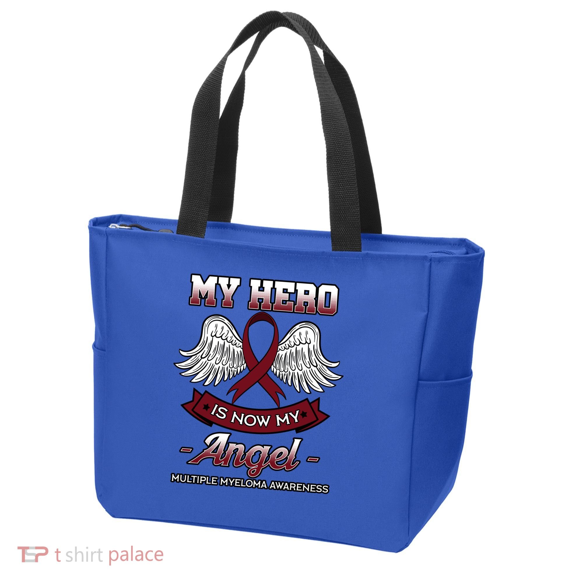 My Hero Is Now My Angel Multiple Myeloma Mm Patient Gift Tote Bag