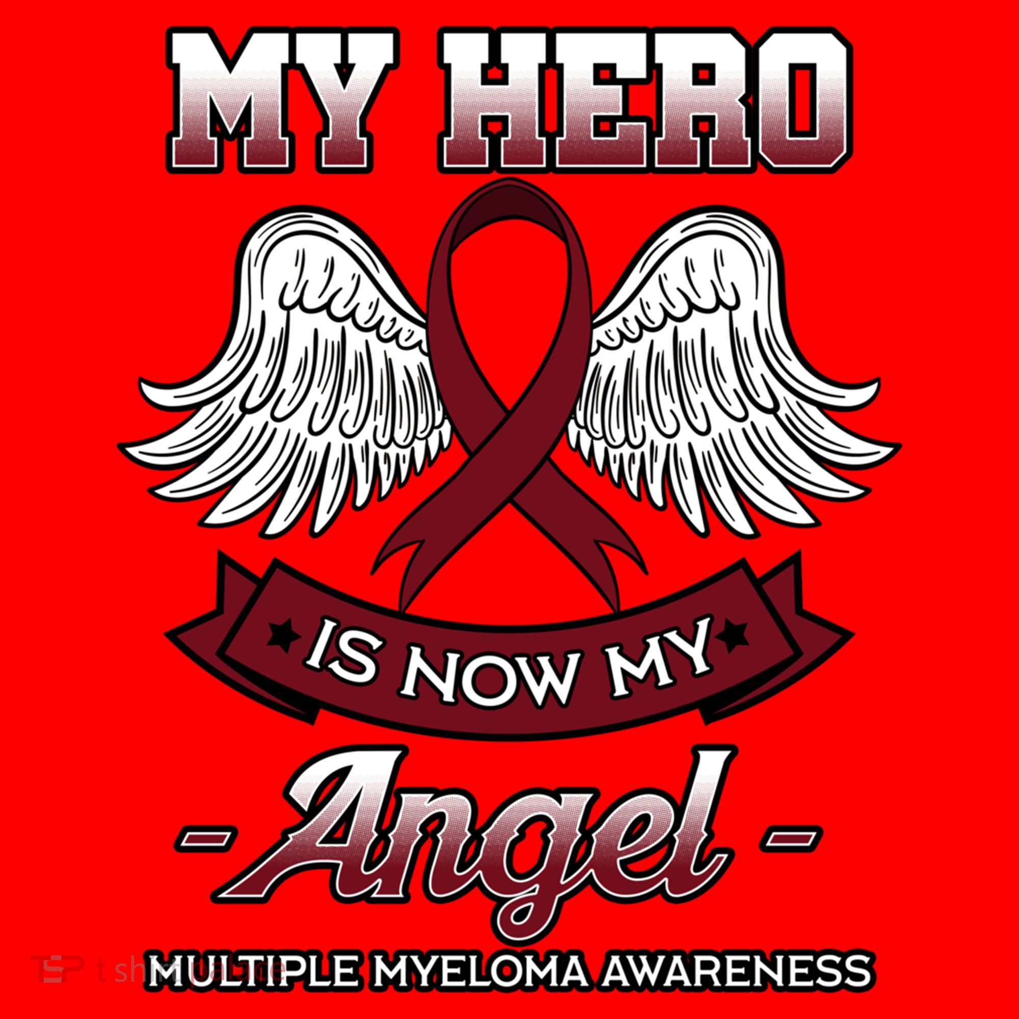 My Hero Is Now My Angel Multiple Myeloma Mm Patient Gift Santa Hat