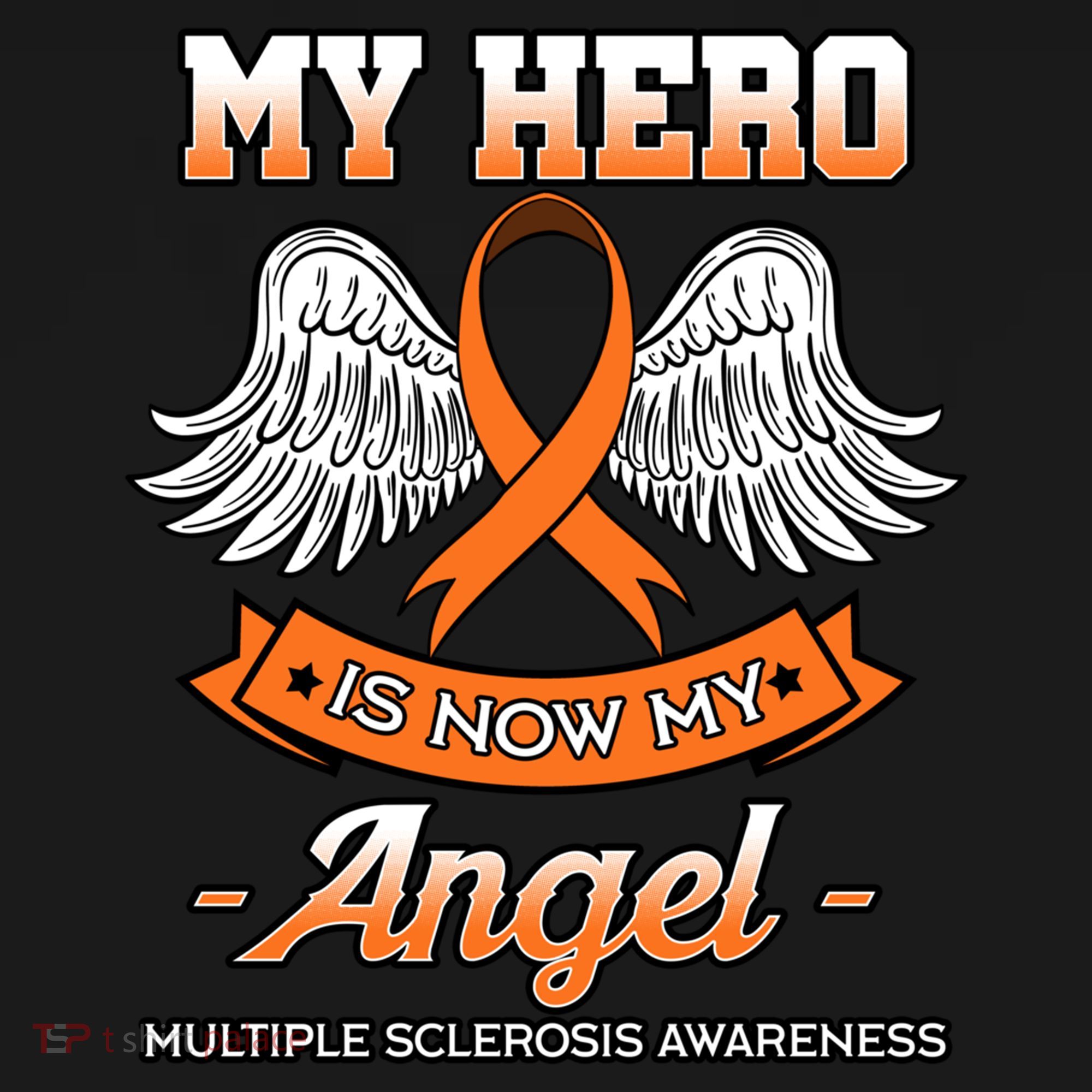 My Hero Is Now My Angel Multiple Sclerosis Clouds Glial Scar Gift Ornament