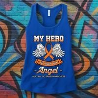 My Hero Is Now My Angel Multiple Sclerosis Clouds Glial Scar Gift Women's Tank Top thumb 3