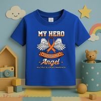 My Hero Is Now My Angel Multiple Sclerosis Clouds Glial Scar Gift Toddler T-Shirt thumb 3