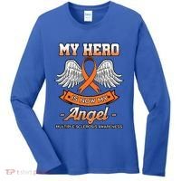 My Hero Is Now My Angel Multiple Sclerosis Clouds Glial Scar Gift Women's Long Sleeve Shirt thumb 0
