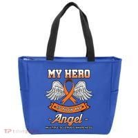 My Hero Is Now My Angel Multiple Sclerosis Clouds Glial Scar Gift Tote Bag thumb 0