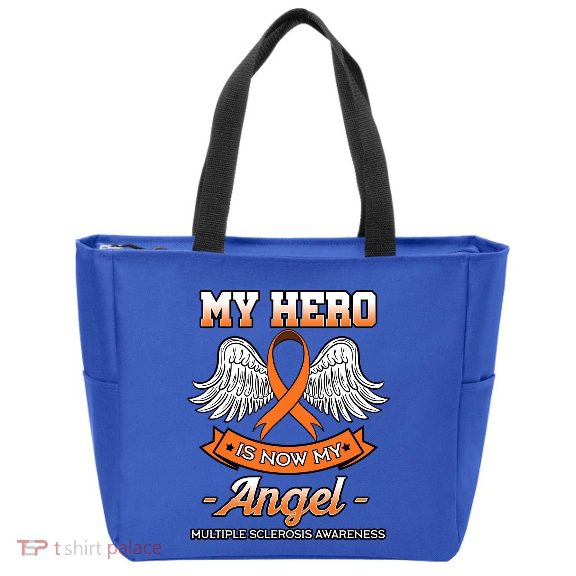 My Hero Is Now My Angel Multiple Sclerosis Clouds Glial Scar Gift Tote Bag
