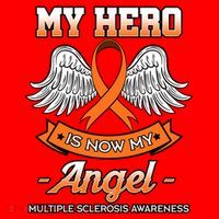 My Hero Is Now My Angel Multiple Sclerosis Clouds Glial Scar Gift Santa Hat thumb 1