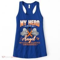 My Hero Is Now My Angel Multiple Sclerosis Glial Scar Orange Meaningful Gift Women's Tank Top thumb 0