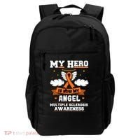 My Hero Is Now My Angel Multiple Sclerosis Orange Ribbon Gift Backpack thumb 0