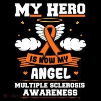 My Hero Is Now My Angel Multiple Sclerosis Orange Ribbon Gift Coffee Mug thumb 5