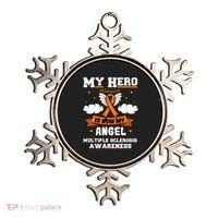 My Hero Is Now My Angel Multiple Sclerosis Orange Ribbon Gift Ornament thumb 0