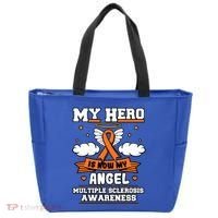 My Hero Is Now My Angel Multiple Sclerosis Orange Ribbon Gift Tote Bag thumb 0