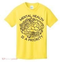 Mental Health Is A Priority Kids T-Shirt thumb 0
