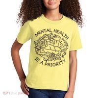 Mental Health Is A Priority Kids T-Shirt thumb 2