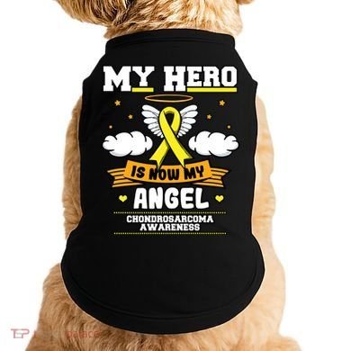 My Hero Is Now My Angel Chondrosarcoma Bone Cancer Sarcoma Great Gift Doggie Tank