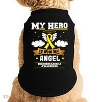 My Hero Is Now My Angel Chondrosarcoma Bone Cancer Sarcoma Great Gift Doggie Tank thumb 0