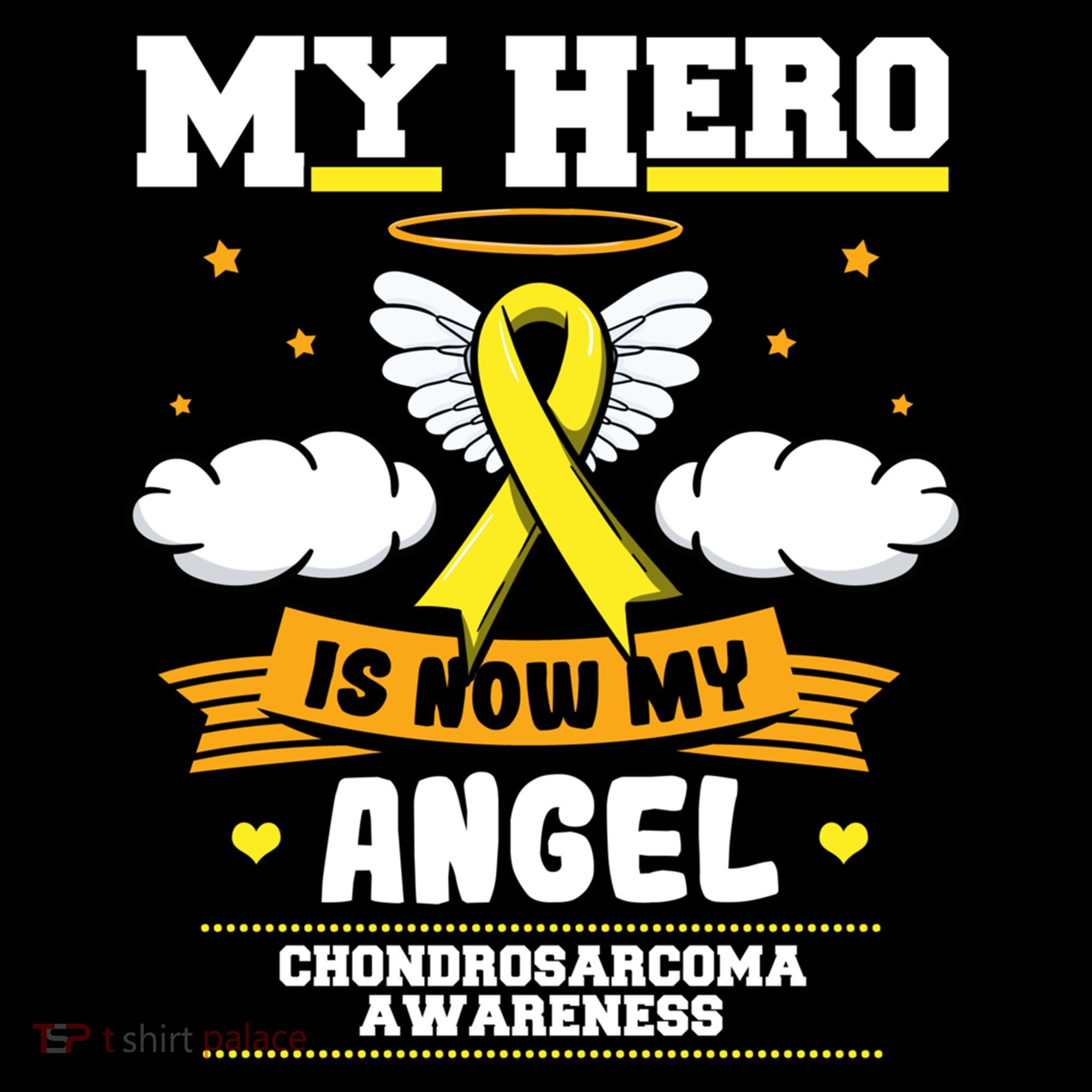 My Hero Is Now My Angel Chondrosarcoma Bone Cancer Sarcoma Great Gift Coffee Mug