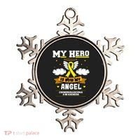 My Hero Is Now My Angel Chondrosarcoma Bone Cancer Sarcoma Great Gift Ornament thumb 0