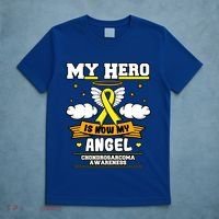 My Hero Is Now My Angel Chondrosarcoma Bone Cancer Sarcoma Great Gift T-Shirt thumb 5