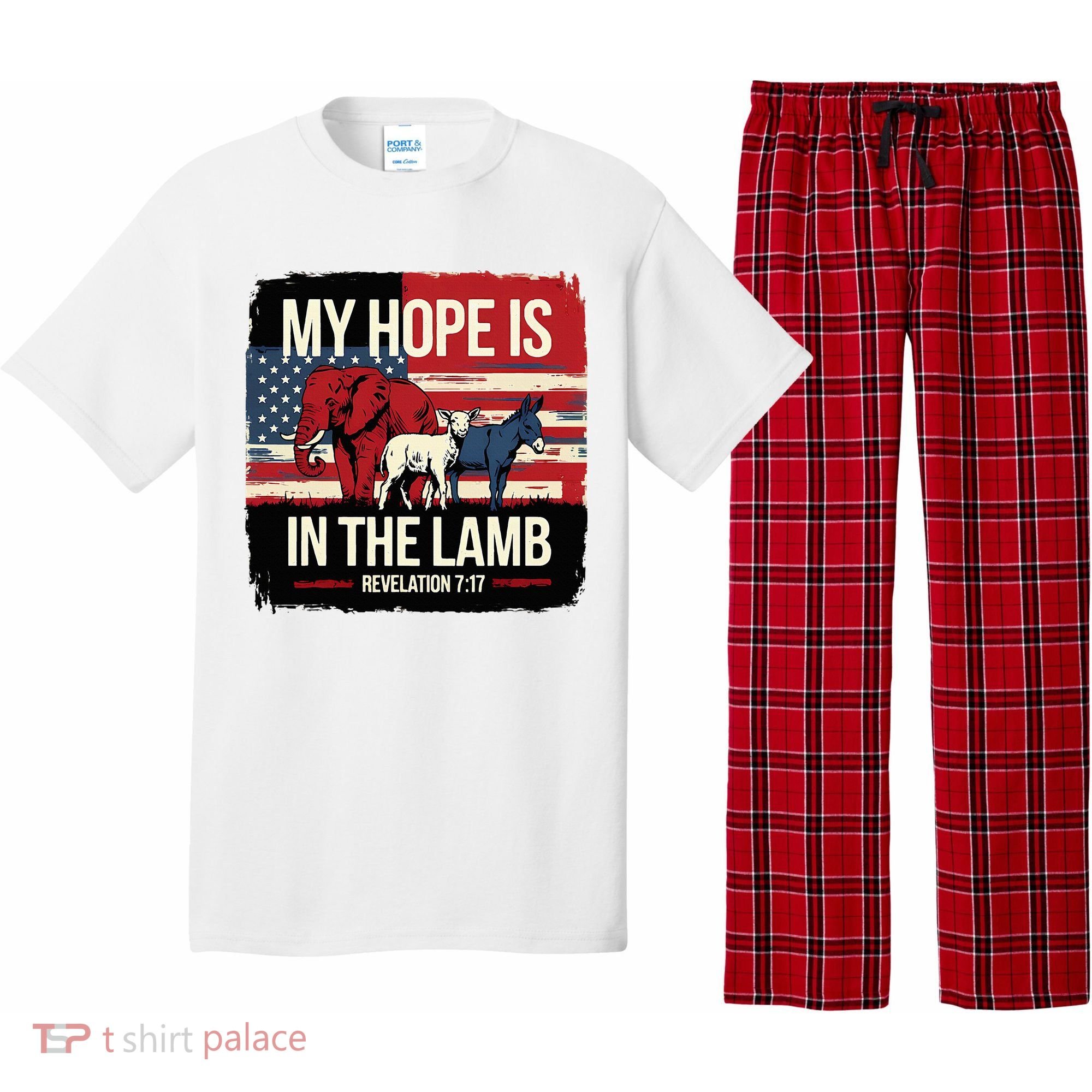 My Hope Is In The Lamb Jesus 2024 Election Pajama Set
