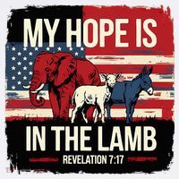 My Hope Is In The Lamb Jesus 2024 Election Women's Hoodie thumb 2