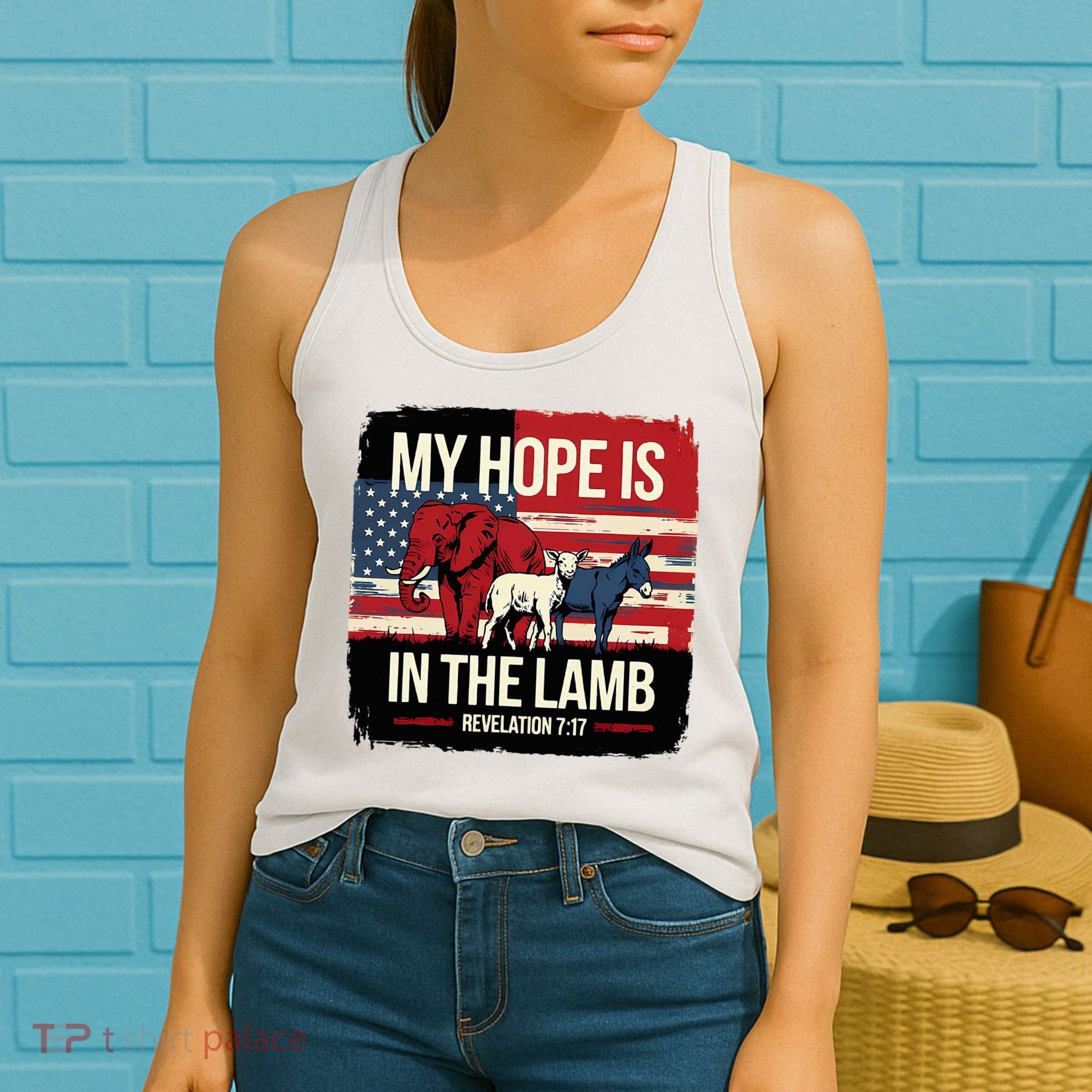 My Hope Is In The Lamb Jesus 2024 Election Women's Tank Top