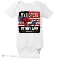 My Hope Is In The Lamb Jesus 2024 Election Baby Bodysuit thumb 0