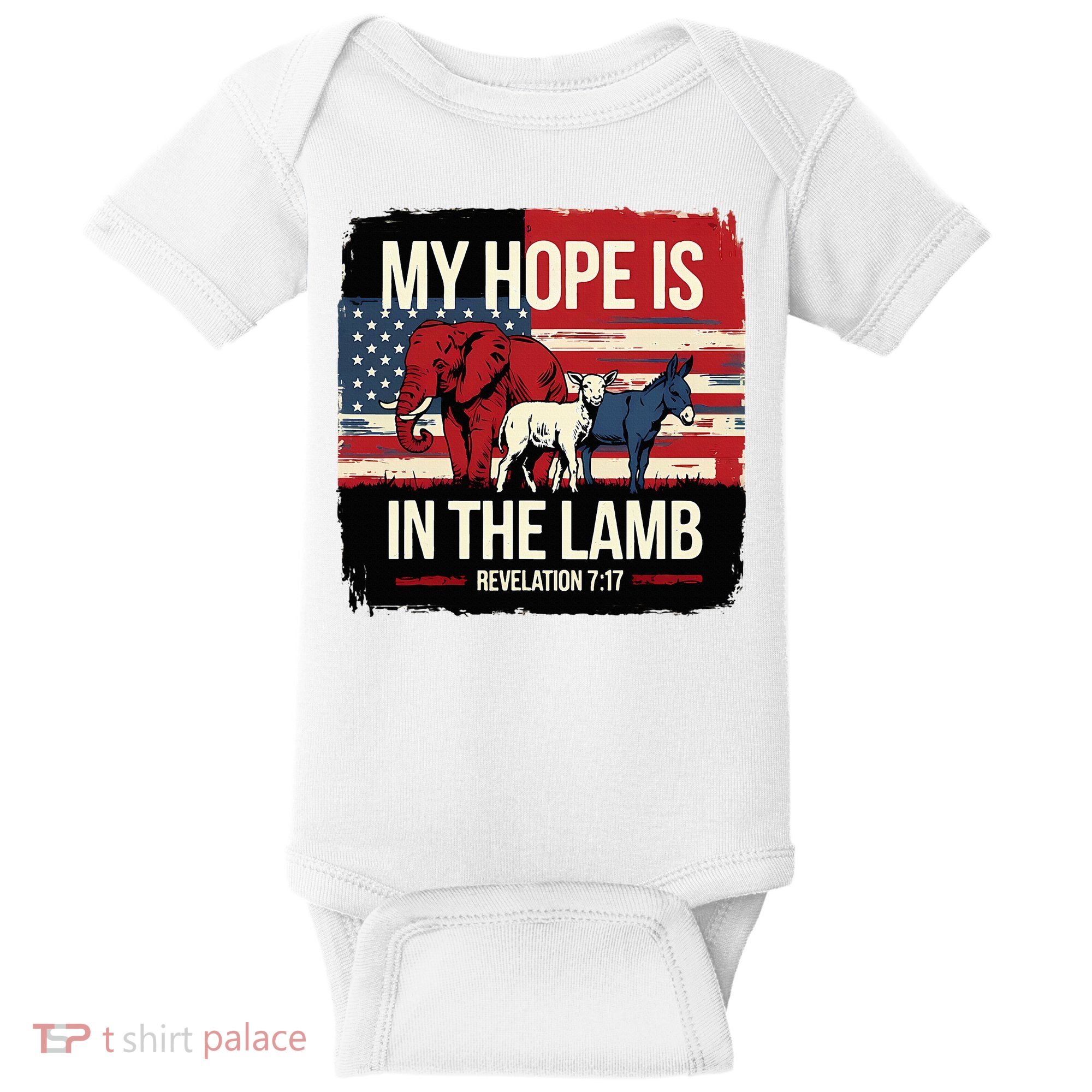 My Hope Is In The Lamb Jesus 2024 Election Baby Bodysuit