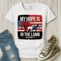 My Hope Is In The Lamb Jesus 2024 Election Women's T-Shirt thumb 3