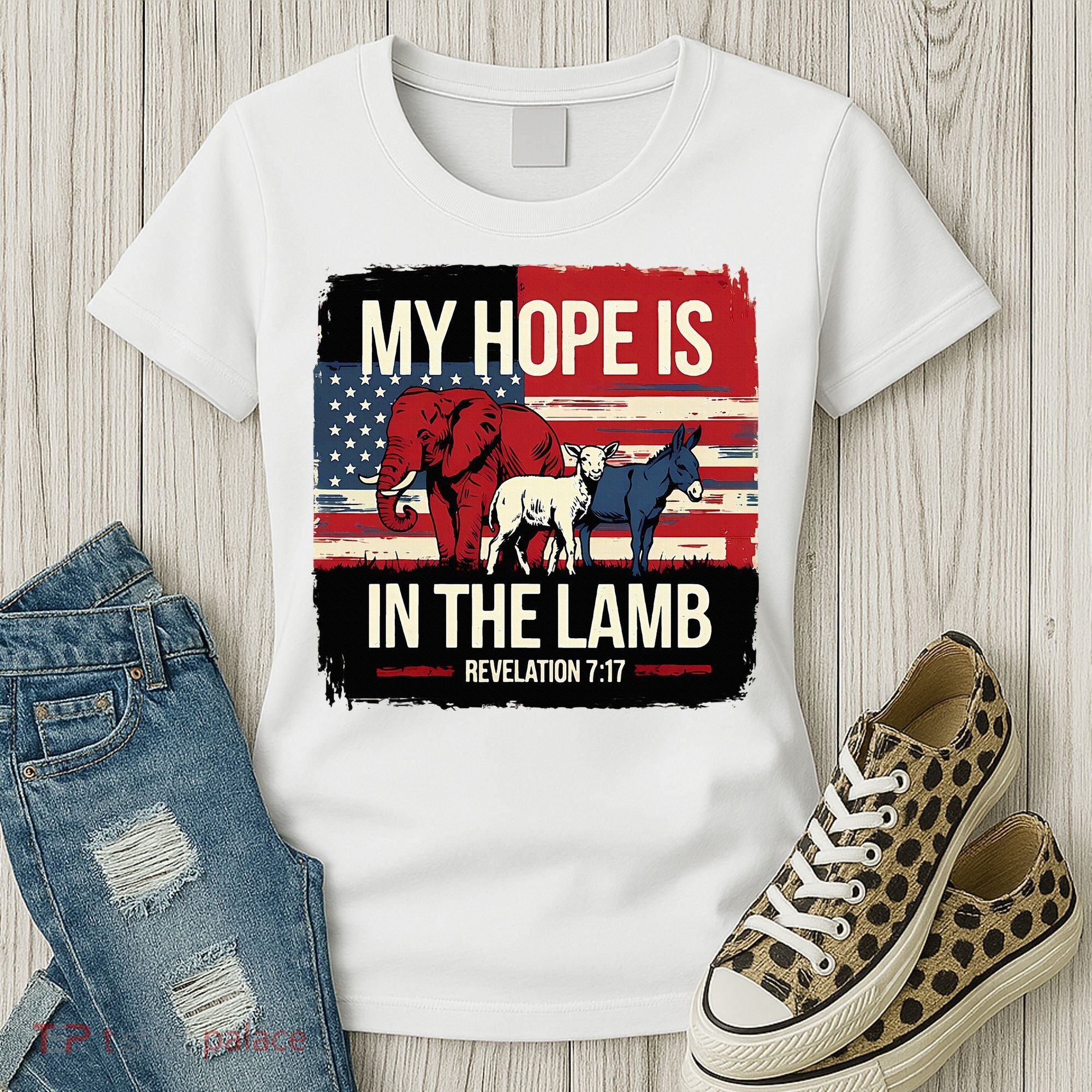 My Hope Is In The Lamb Jesus 2024 Election Women's T-Shirt