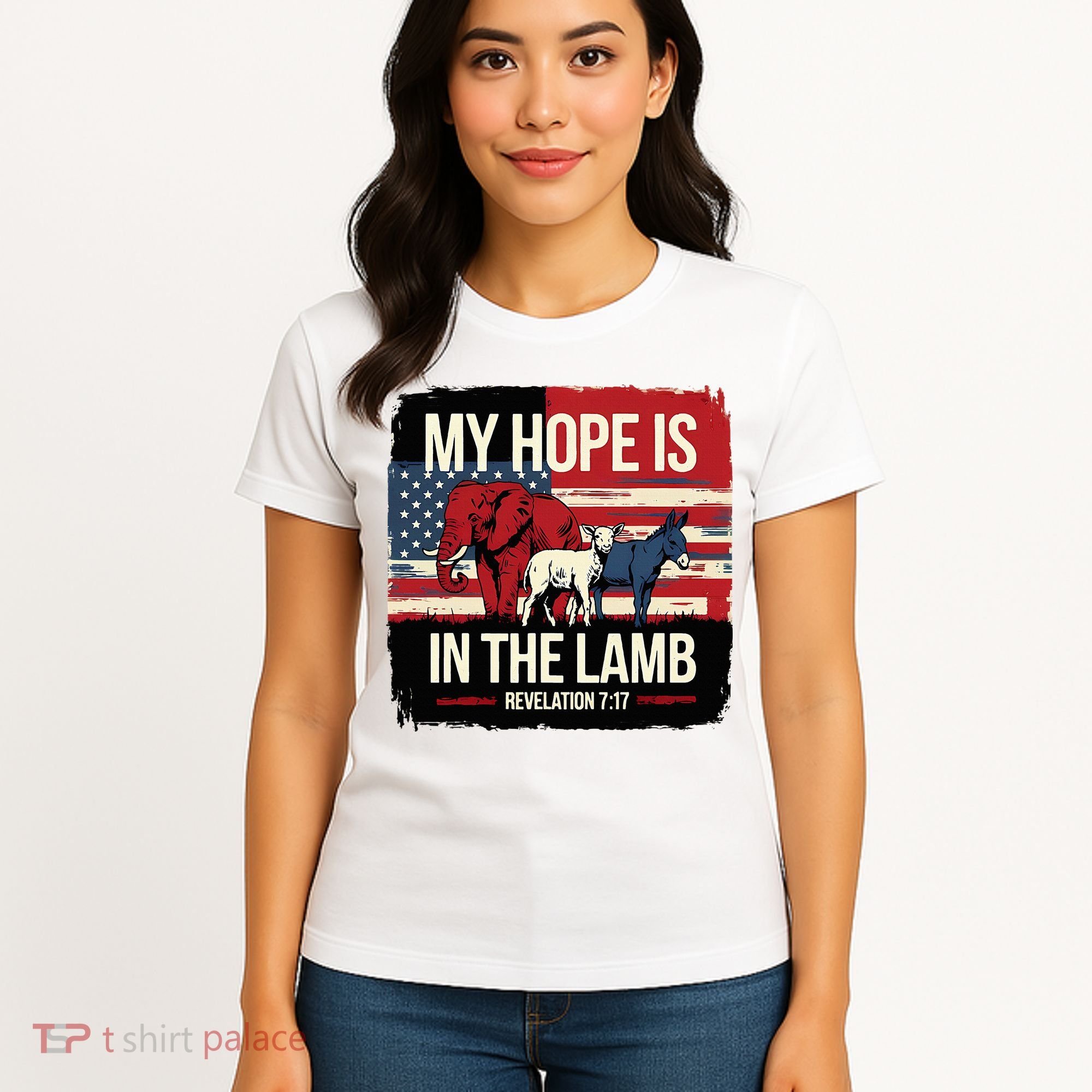 My Hope Is In The Lamb Jesus 2024 Election Women's T-Shirt