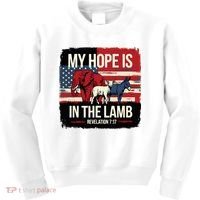 My Hope Is In The Lamb Jesus 2024 Election Kids Sweatshirt thumb 0