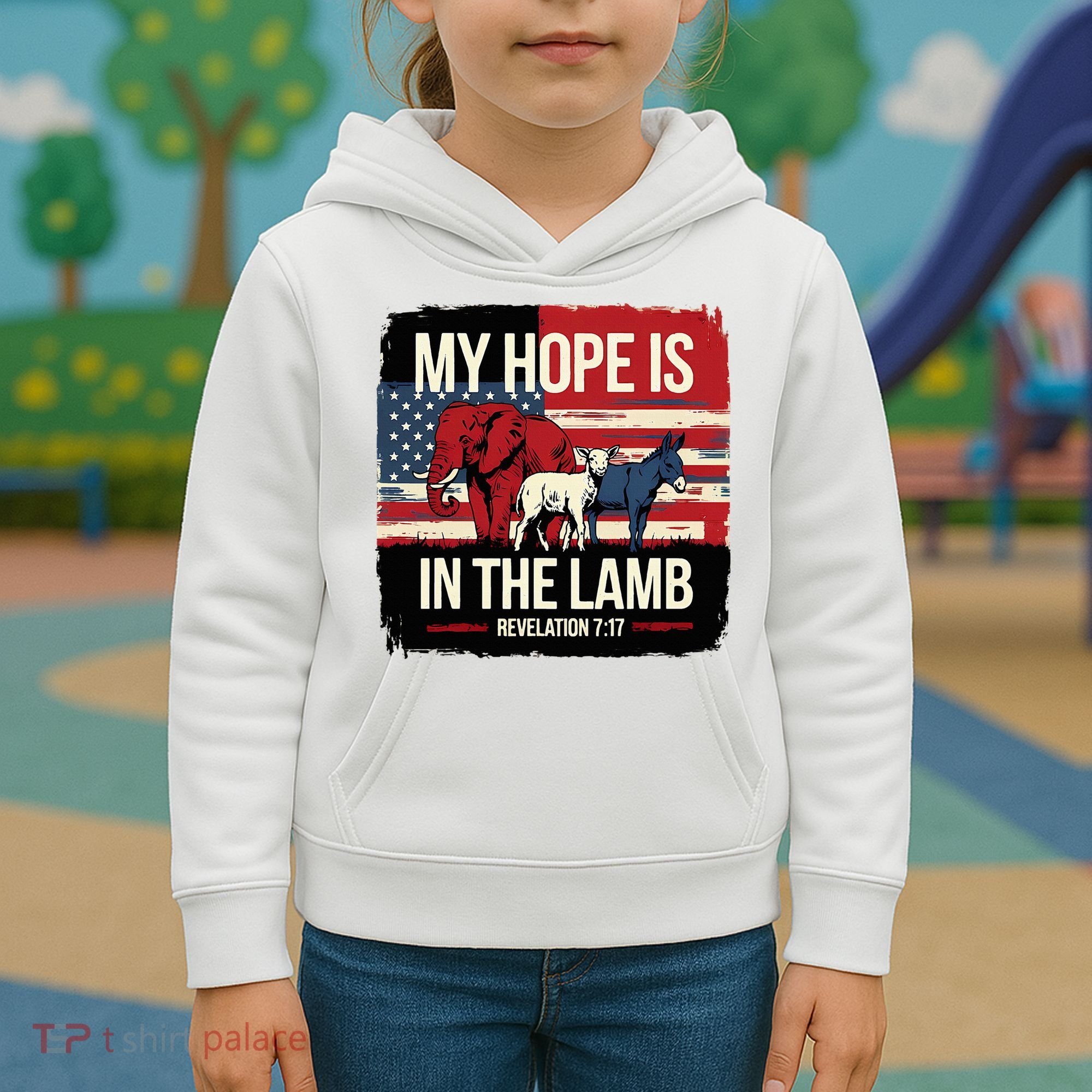My Hope Is In The Lamb Jesus 2024 Election Kids Hoodie
