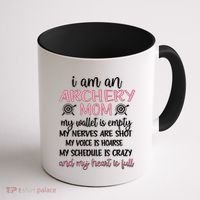 My Heart Is Full Archery Mom Of An Archer Mama Gift Coffee Mug thumb 1