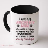 My Heart Is Full Archery Mom Of An Archer Mama Gift Coffee Mug thumb 0