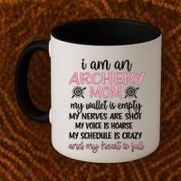 My Heart Is Full Archery Mom Of An Archer Mama Gift Coffee Mug thumb 2