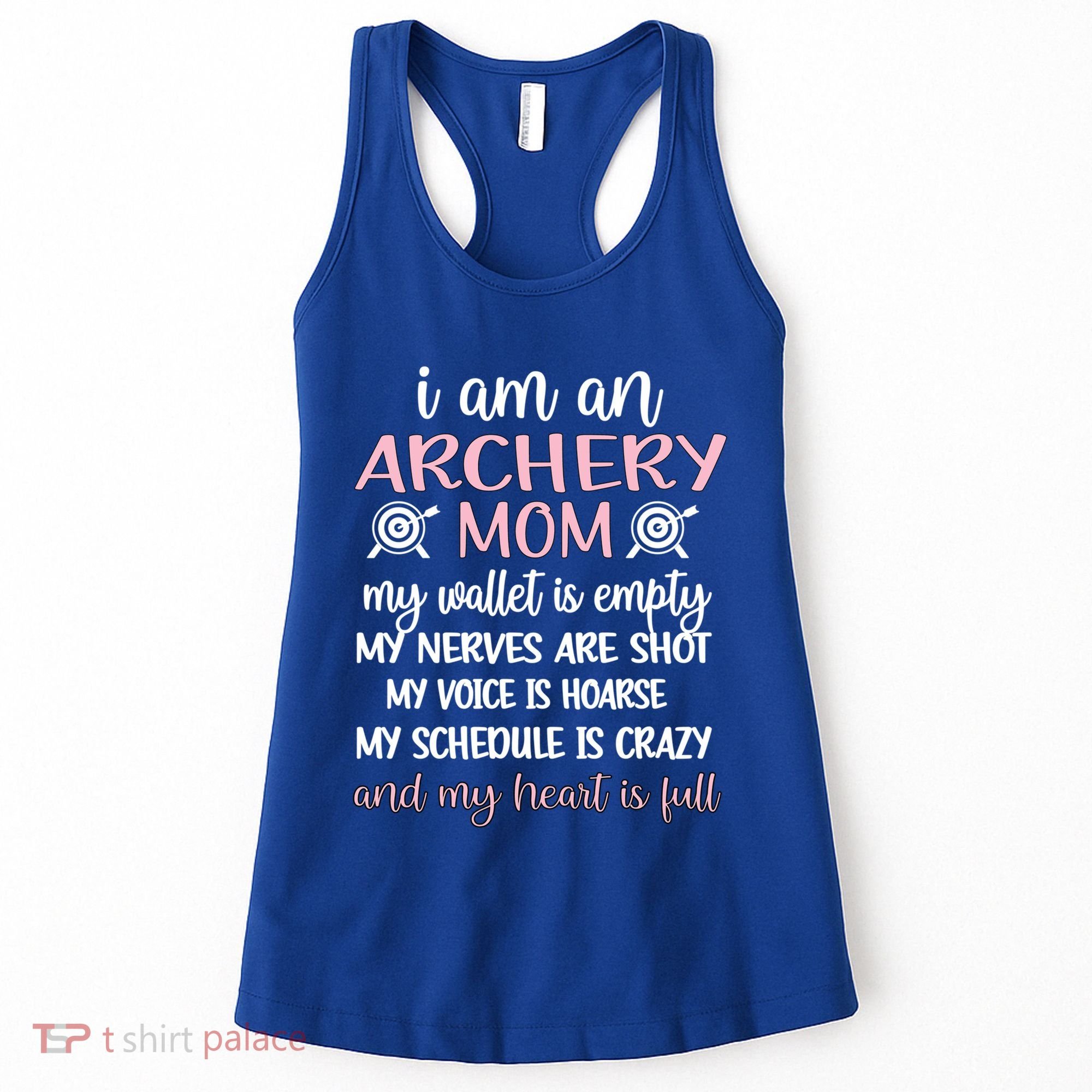 My Heart Is Full Archery Mom Of An Archer Mama Gift Women's Tank Top
