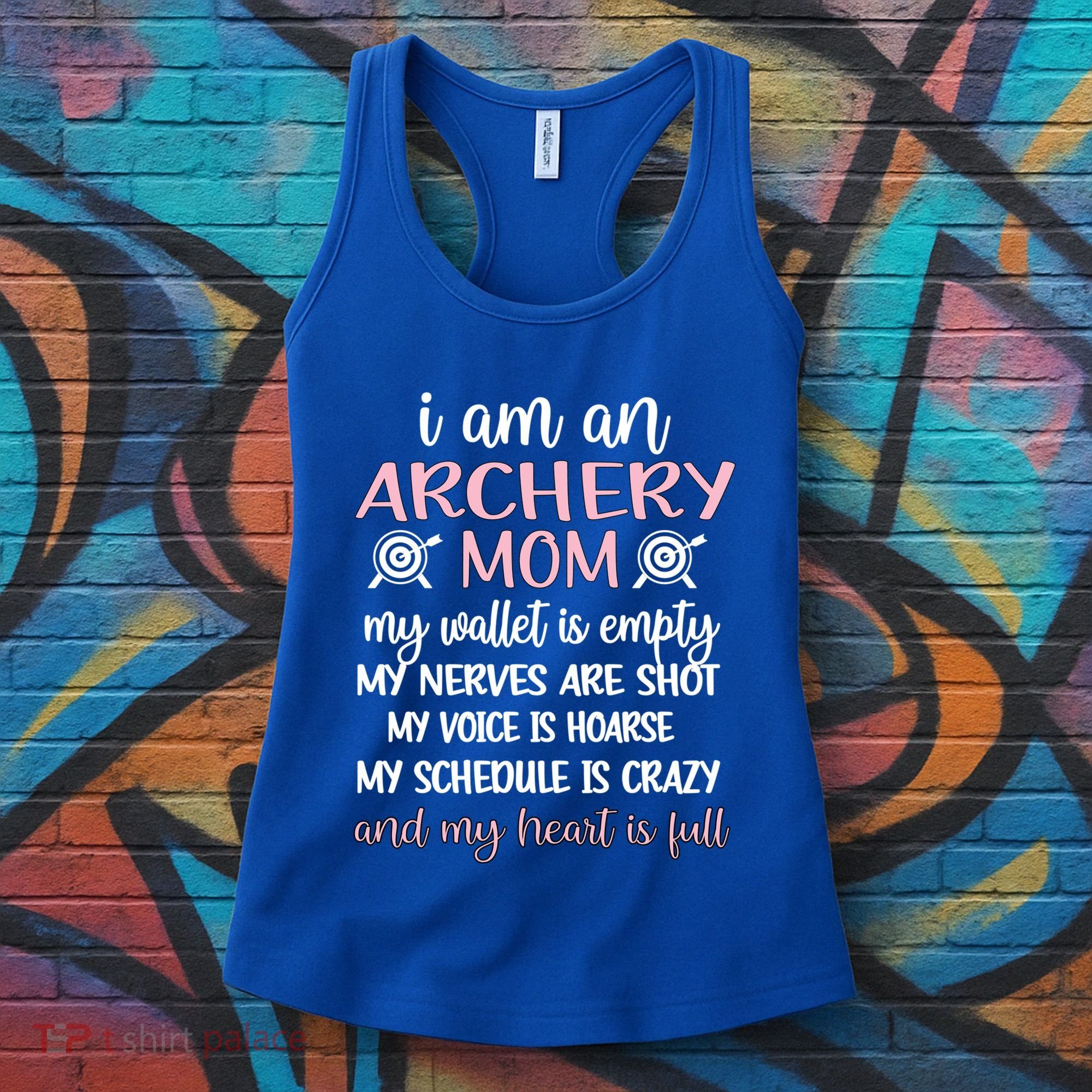 My Heart Is Full Archery Mom Of An Archer Mama Gift Women's Tank Top