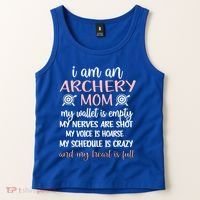 My Heart Is Full Archery Mom Of An Archer Mama Gift Tank Top thumb 2