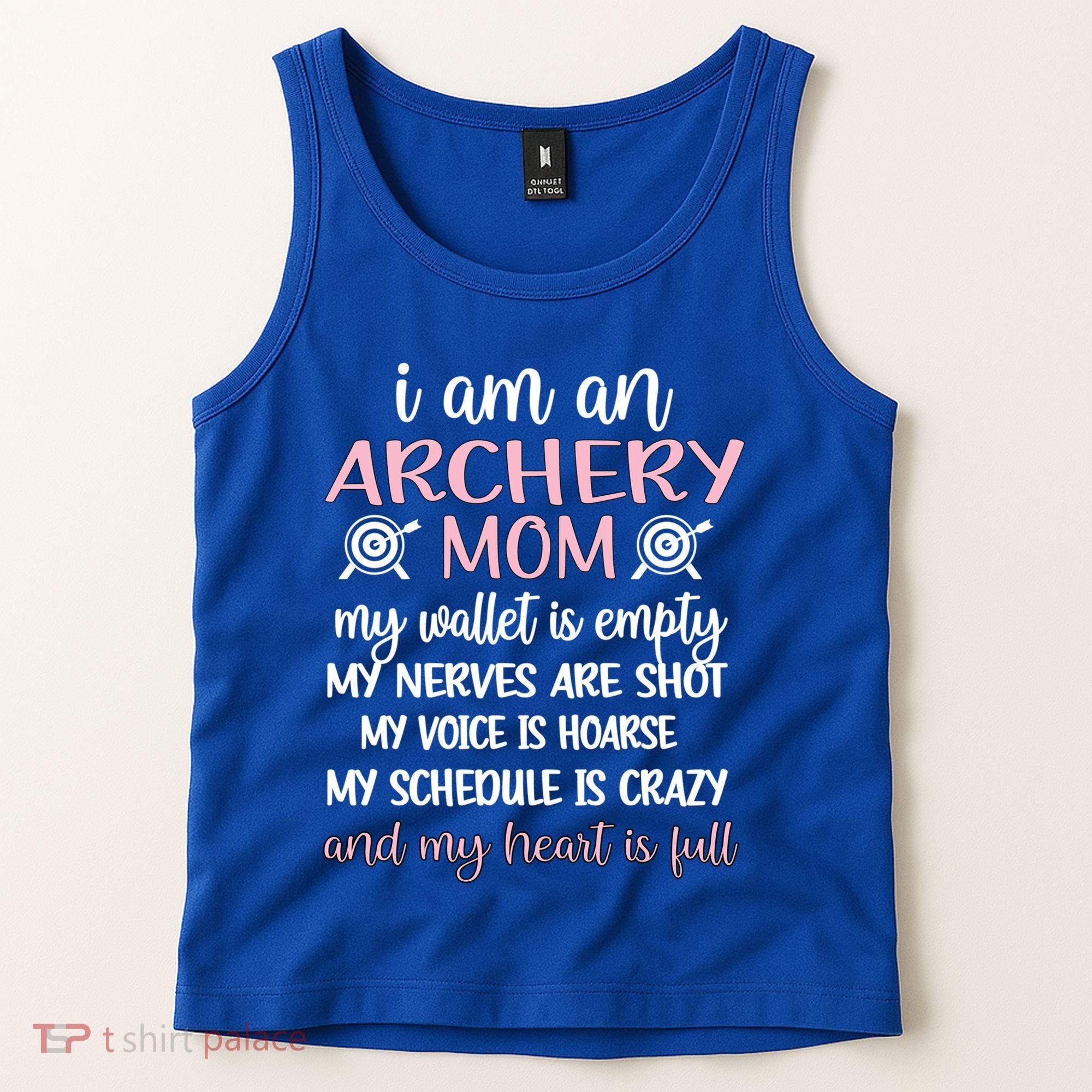 My Heart Is Full Archery Mom Of An Archer Mama Gift Tank Top