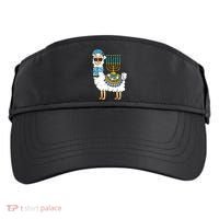 Menorah Hanukkah Llama Cute Alpaca Chanukah Adult Drive Performance Visor thumb 0