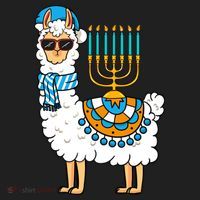 Menorah Hanukkah Llama Cute Alpaca Chanukah Adult Drive Performance Visor thumb 2