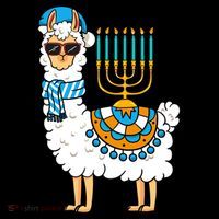 Menorah Hanukkah Llama Cute Alpaca Chanukah Coffee Mug thumb 5