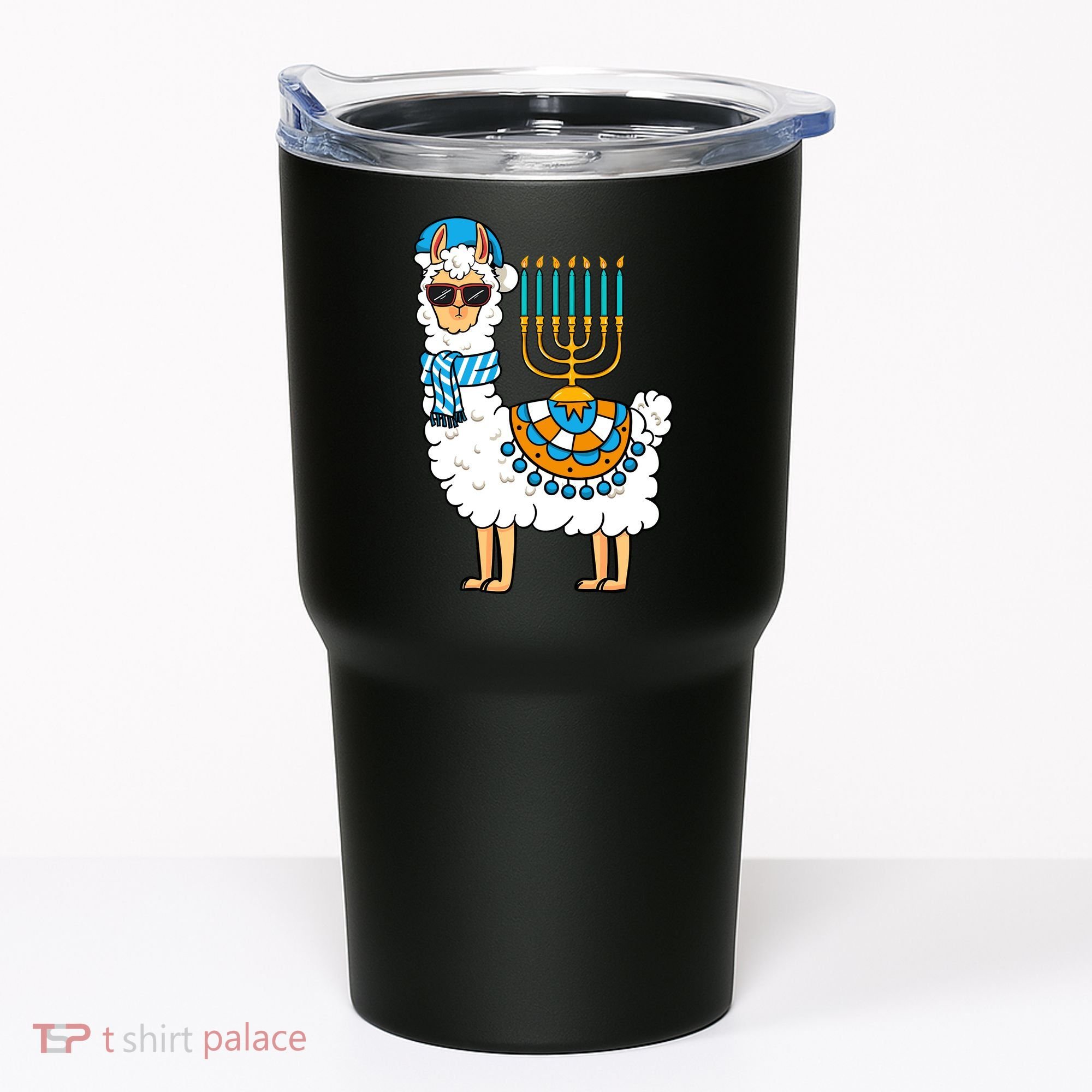 Menorah Hanukkah Llama Cute Alpaca Chanukah Tumbler