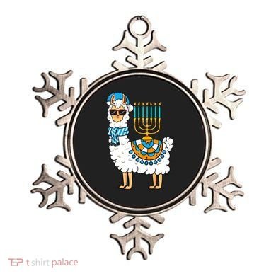 Menorah Hanukkah Llama Cute Alpaca Chanukah Ornament