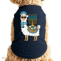 Menorah Hanukkah Llama Cute Alpaca Chanukah Doggie Tank thumb 0