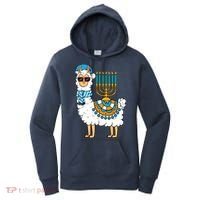 Menorah Hanukkah Llama Cute Alpaca Chanukah Women's Hoodie thumb 0