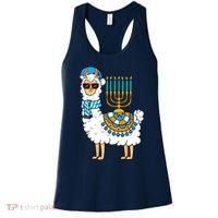 Menorah Hanukkah Llama Cute Alpaca Chanukah Women's Tank Top thumb 0