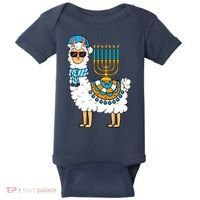 Menorah Hanukkah Llama Cute Alpaca Chanukah Baby Bodysuit thumb 0