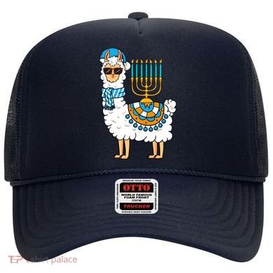 Menorah Hanukkah Llama Cute Alpaca Chanukah Hat